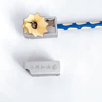 Deli Metal pencil sharpener engraved name free custom zinc alloy small pencil peeling Portable durable mini pencil sharpener