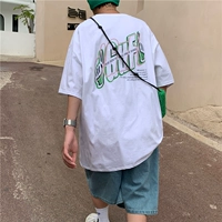 Футболка с коротким рукавом, изысканный стиль, в американском стиле, свободный крой