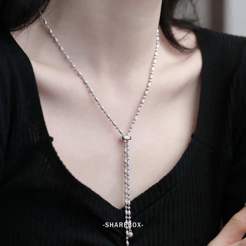 8.25 First Release Floating S925 Silver Moon Bead Pull-Through Double Buckle Necklace Six-Word Mantra Thangka Hollow Pendant