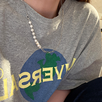 Small treasure s925 pure silver baroque pearl splicing sweater chain necklace female small crowdsourced design senses advanced light and luxurious temperament