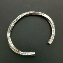 Small Treasure s925 Pure Silver Unique Designer Texture Reworking Graffiti Mobius Ring Bracelet Woman Light Extravagant Advanced Sensation