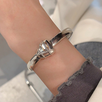 Small Treasure s925 Pure Silver Designer Reworked Entwined Hearts Zircons Advanced Sensual Bracelets Women Light Extravagant Lukewarm Breeze