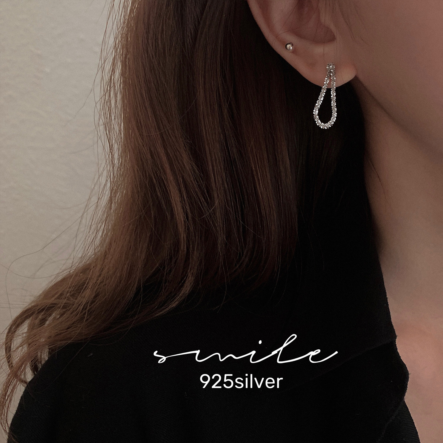 s925 sterling silver gypsophila earrings 2022 new trendy niche design sense of temperament senior female ins style long version