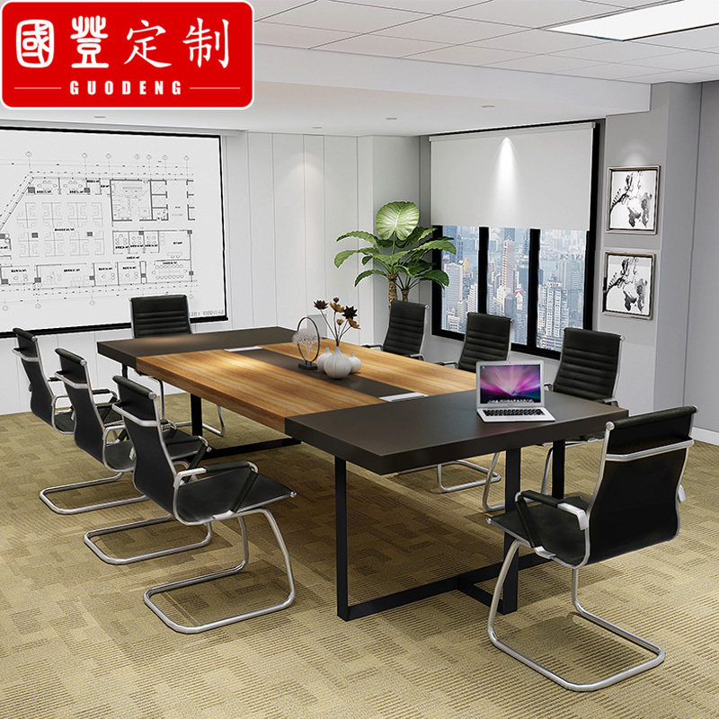 Spot office furniture new conference table long table simple modern rectangular office training table reception table and chairs