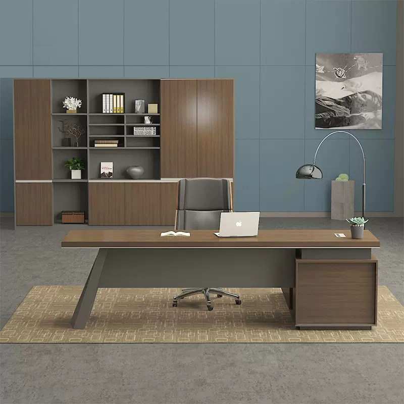 Large Banquet Boss Desk Simply Modern Single Managing Director Desk & Chair Combined Fashion Boss Chair