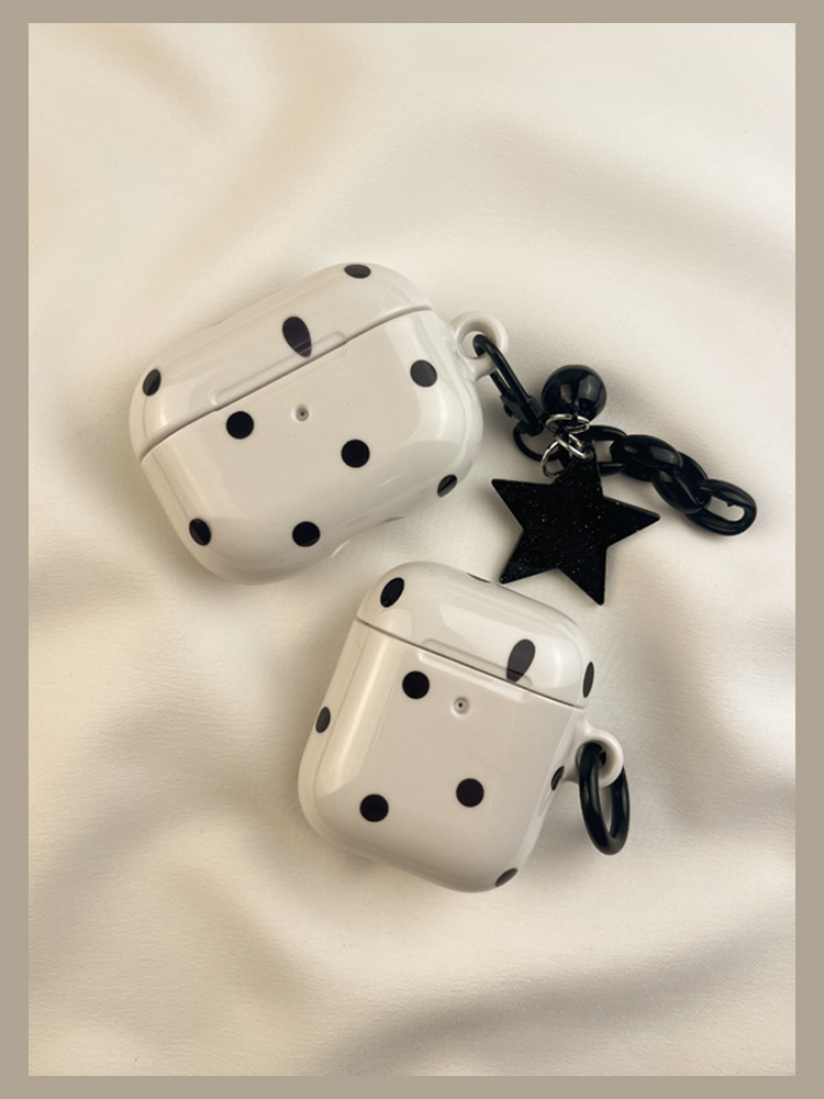 Ins nische minimalistischen schwarz polka dot schutzhülle Airpod3 geeignet für Pro kopfhörer fall zweite-generation drahtlose_voghion.com