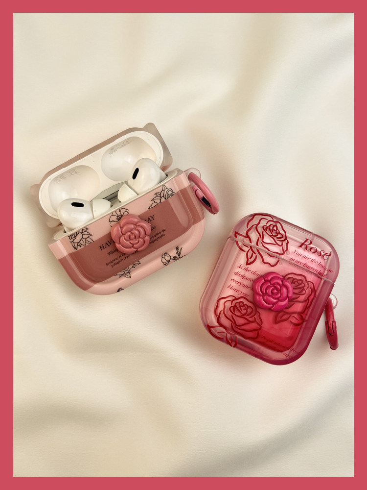 Ins Line Rose Schutzhülle Airpod3 Geeignet für Airpods Pro Kopfhörer Soft Case Zweite Drahtlose Bluetooth 1 Dritte_voghion.com