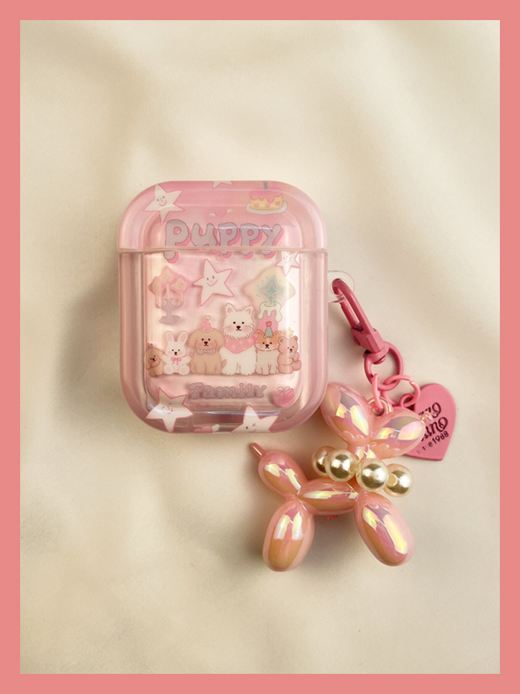 Instagram Cartoon Pink Star Puppy Schutzhülle Airpod 3 Wireless Bluetooth AIPods2 Kopfhörer Soft Case 1. 3._voghion.com