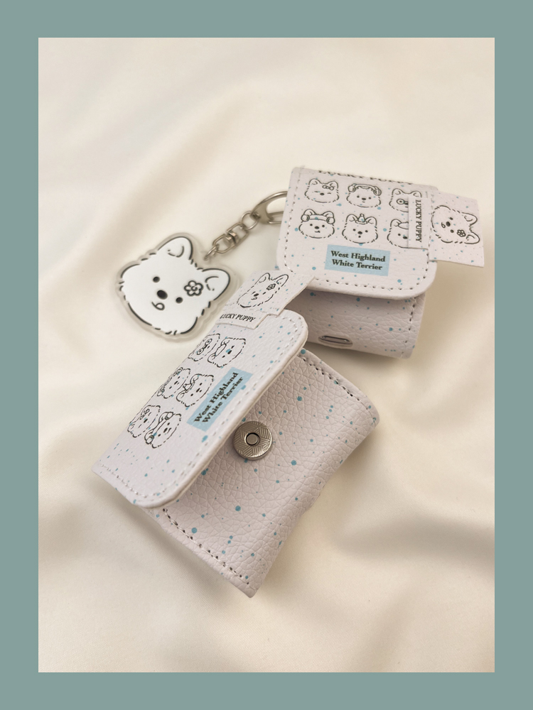 Custodia protettiva per auricolari wireless Bluetooth Airpod 3 Pro Ins Cute Line West Highland Dog Third 1 Adatto_voghion.com