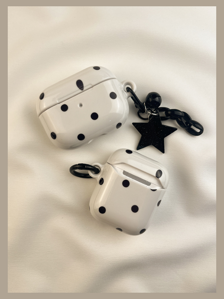 Ins nische minimalistischen schwarz polka dot schutzhülle Airpod3 geeignet für Pro kopfhörer fall zweite-generation drahtlose_voghion.com