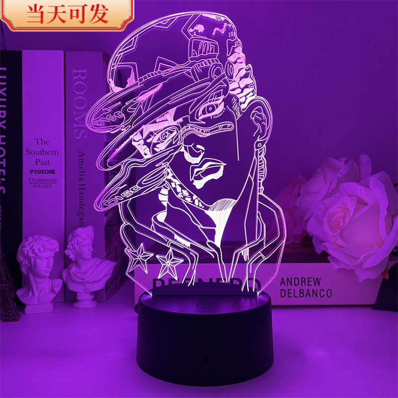 In-Stock Jojo's Bizarre Adventure Platinum Star Jotaro Kujo Led Anime Peripheral Figure USB Night Light In-Stock Jojo's Bizarre Adventure Platinum Star Jotaro Kujo Led Anime Peripheral Figure USB Night Light