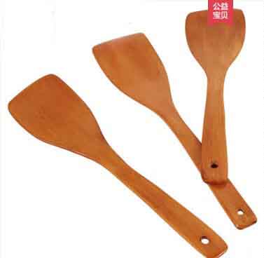 Wood shovel non-sticky pan special fried cooker shovel long handle large beech wooden lacquer-free household kitchen and kitchen shovel shovel shovel