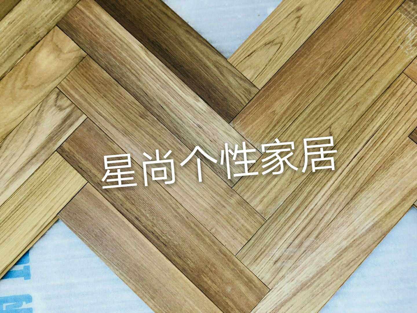 Used floor Burmese teak reprocessed herringbone plaster board 999 into new, specifications 430 * 85 * 1.7.