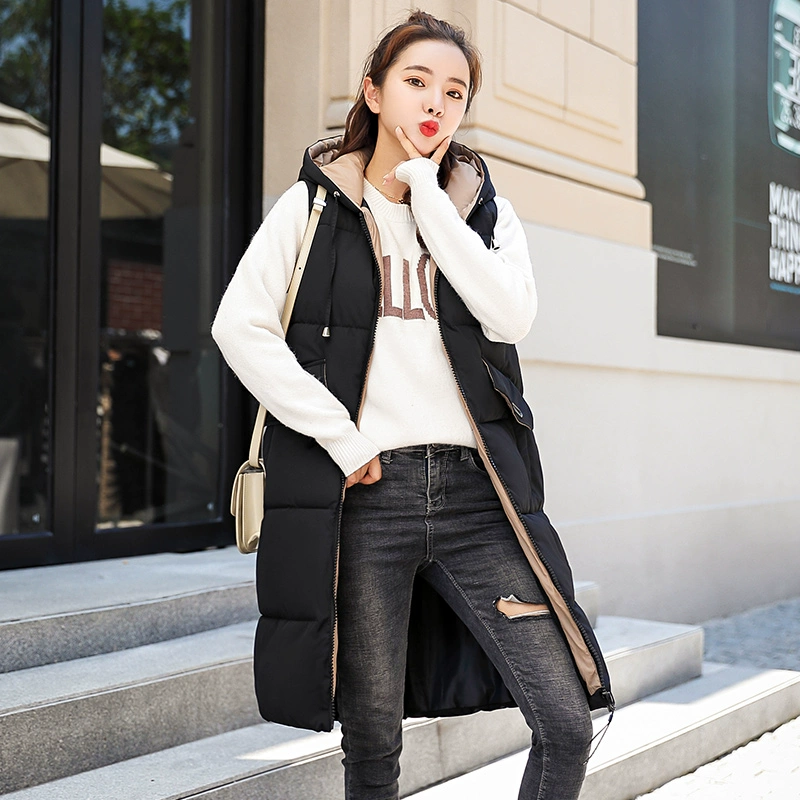 Quần áo thu đông 2018 phiên bản mới của Hàn Quốc tự may vest cotton dày cho nữ