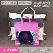 Non-woven Bag Spot Pillow Pillow Core Packaging Gift transparent bag Home Textile Four pieces Sleeping accessories Zip Outer Package Bag