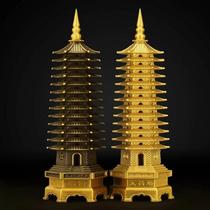 Pure copper thirteen-story Wenchang Tower ornaments 13-story nine-story copper tower exam opening gifts study office gifts