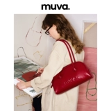 MUVA натуральная кожа сумка-багет подмышки сумка для боулинга для женщин 2024 осень и зима ретро высокого класса оригинальный 10,14 новый стиль