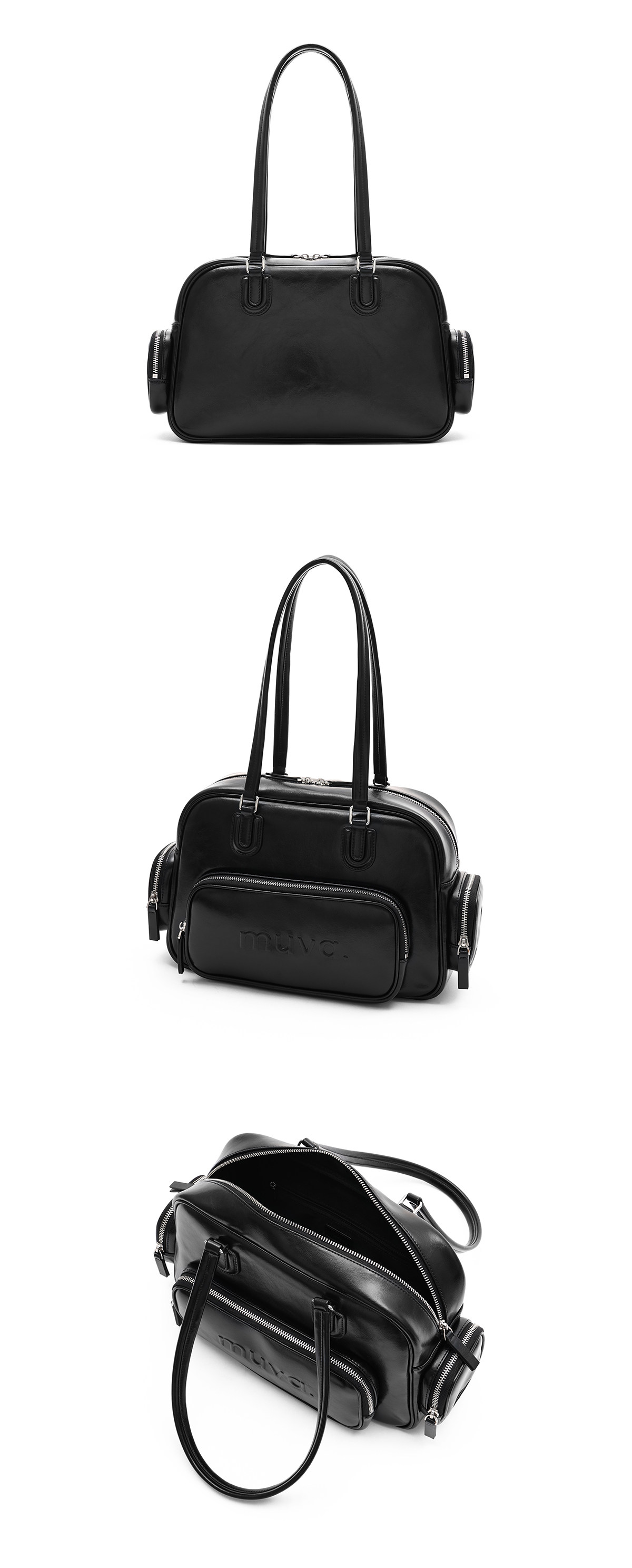 Вместительная и большая сумка на одно плечо, демисезонная сумка через плечо, из натуральной кожи muva 