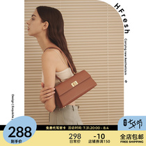 HFresh small crowdsourced brief white genuine leather retro handmade stick bag with women bag 2021 tide single shoulder armband