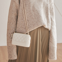 HFresh white stray bag women bag 2021 tide new shoulder crossbody diamond black chain small square bag