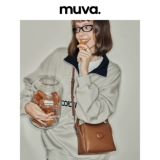 Кожаная модная портативная сумка через плечо, из натуральной кожи, сумка для еды, коллекция 2023