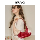 Сумка подмышку с бантиком, модная милая изысканная сумка через плечо, из натуральной кожи