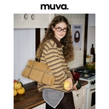 muva Кожаная вместительная и большая сумка через плечо, сумка на одно плечо, в британском стиле