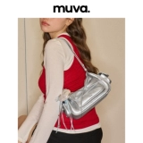 Сумка подмышку с бантиком, модная милая изысканная сумка через плечо, из натуральной кожи