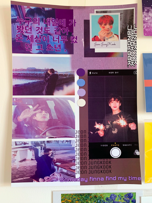 Постер A4 BTS Around Tian Yiguo Bright Wallpaper Homemade Jungkook