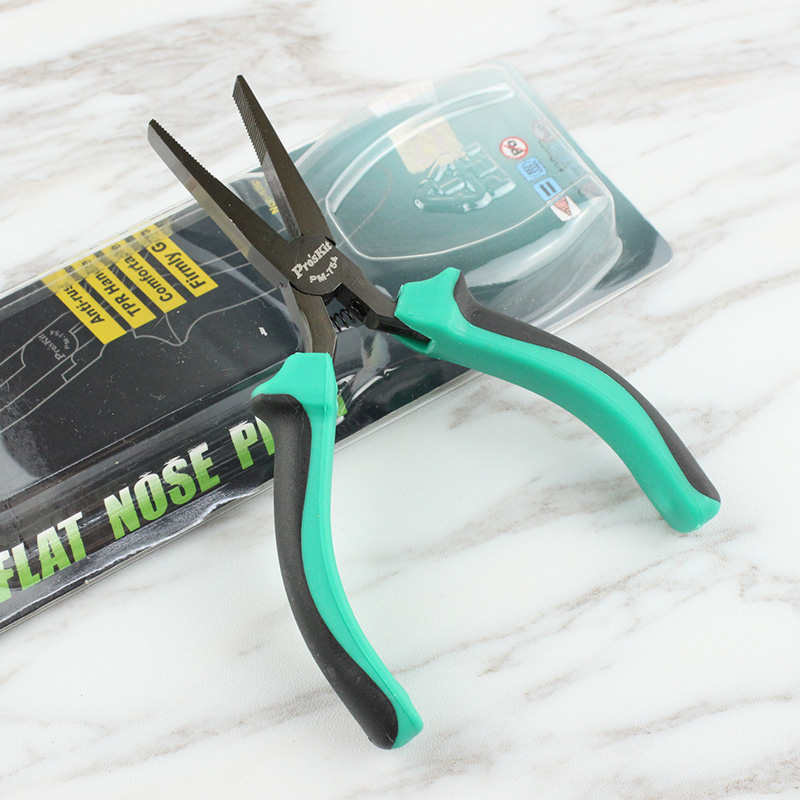 Taiwanese treasure-work bicolor with dental flat-mouth pliers 5-inch with dental flat-mouth pliers Sophisticated Electronic Pliers Flat Mouth Pliers-Taobao