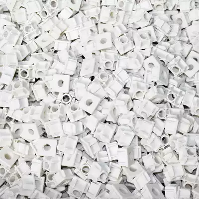 Square tube choke plug Stainless steel tube plug cover nut through hole plastic punch-free guardrail adjustment inner plug accessories Door bar window
