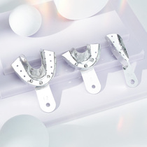 Dental impression tray Oral mold high temperature resistant orthodontic tooth tool with holes Aluminum alloy stainless steel tray