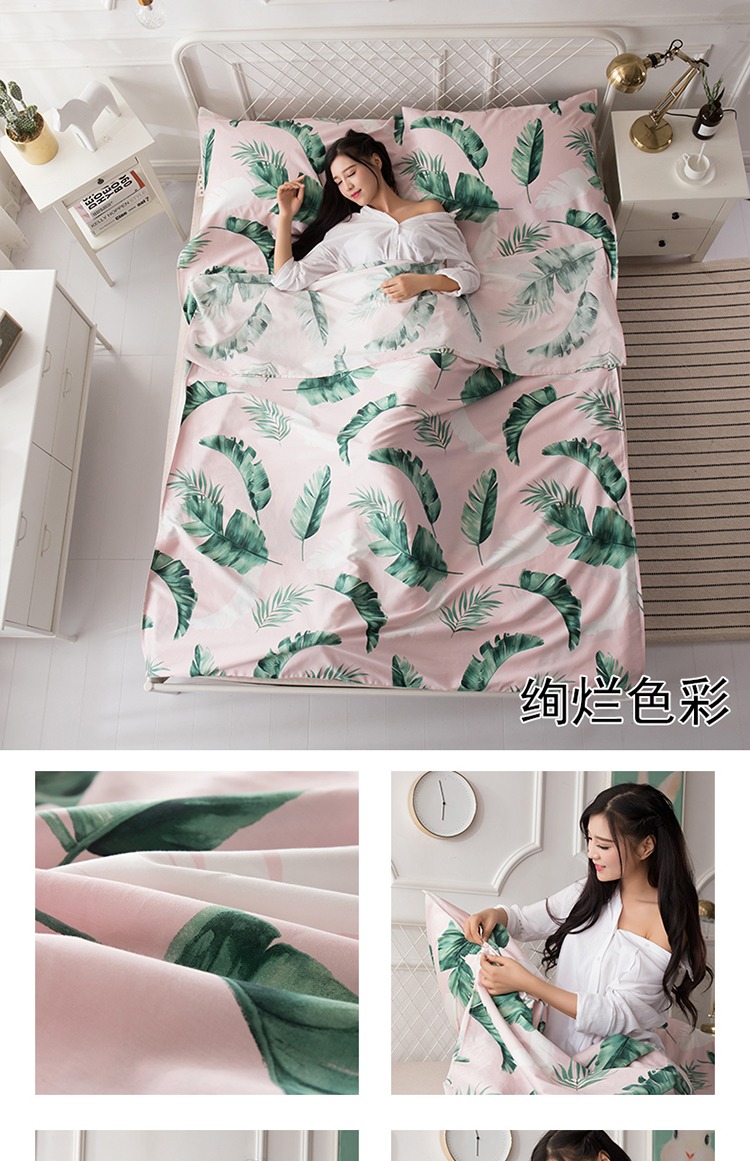 Túi ngủ bẩn người lớn 60 satin dài chủ yếu cotton xách tay du lịch khách sạn khách sạn tấm bông trong nhà để giữ ấm túi ngủ cá nhân