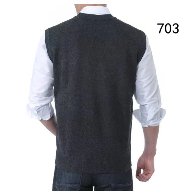 Đặc biệt hàng ngày mùa xuân và mùa thu trung niên nam len vest vest cashmere đan áo len đan áo len cha