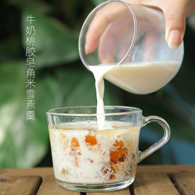Xiaomin's selection of real ingredients with peach gum snow, acacia rice combination, two free a bottle of old yellow ice