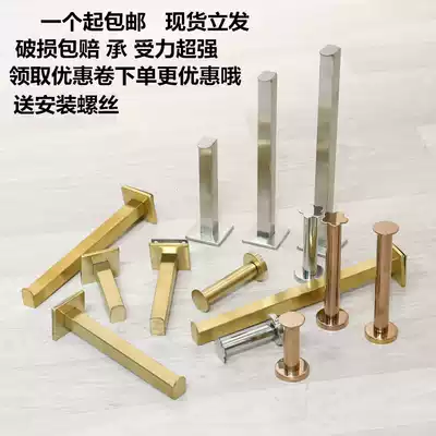 Clothing store hook point hanging positive hanging single hook Stainless steel titanium alloy color square hook hanging clothes hanger hook wall hook