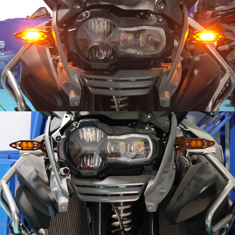 Suitable for BMWR1200GS R1250GS LC ADV LED modified front and rear direction light protection mesh cover accessories