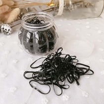Portable small barrel bottle thick thick elastic head rope disposable black rubber band hair rope female Hairband