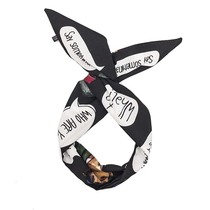 Retro hipster hair band Korean headgear wide-side personality European and American graffiti rabbit ear hair hoop hair accessories female