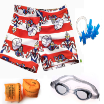 New childrens flat angle swimming trunks Cute cartoon baby infant swimsuit Medium and large boy swimming shorts