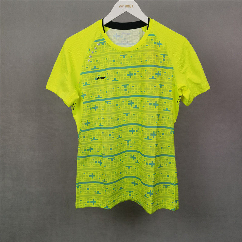 Li Ning official website badminton clothing counter all England competition clothing women's AAYL012 sportswear T-shirt shirt