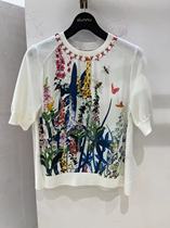 DUNNU Dunnu counter domestic spring and summer short-sleeved sweater DN27091081-1380