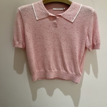 JESSIE counter 2023 spring and summer short-sleeved lapel sweater JMSDM312-1499