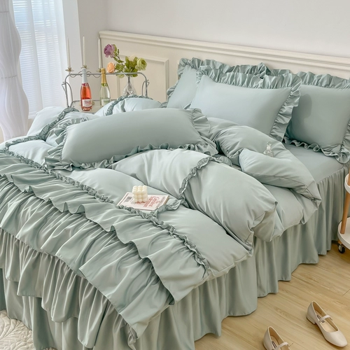 Комплект для принцессы, хлопковое одеяло, пододеяльник, покрывало, корейская простыня, популярно в интернете, 4 предмета