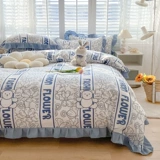 Простыня, комплект, пододеяльник, популярно в интернете, 4 предмета, китайский стиль, простой и элегантный дизайн, в корейском стиле, 3 предмета