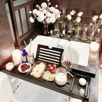 Bathtub shelve shelf Bamboo Multi-functional containing frame Tub Bracket Wood Bath holder Bathrooms Bathrooms Bath Bracket Hair