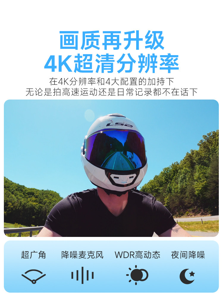 Mountain Dog G20 Thumb Action Camera Motorcycle Driving Recorder 360 Helmet Riding 4K High-Definition Camera