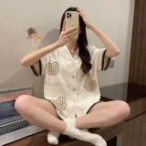 Милая пижама, летний комплект для принцессы, кардиган, короткий рукав, свободный крой