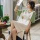 Bộ đồ ngủ bằng cotton tinh khiết của phụ nữ mùa hè mỏng ngắn tay sinh viên phục vụ ở nhà mùa xuân và mùa thu bộ đồ ngủ bằng cotton ngọt ngào và dễ thương cho phụ nữ mang thai mùa hè - Đêm đầm