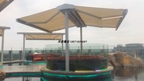 Aluminum alloy boxed awning pergola telescopic awning courtyard electric canopy sunshine shed Aluminum alloy awning